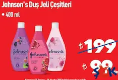 JOHNSON'S DUŞ JELİ ÇEŞİTLERİ 400 ML